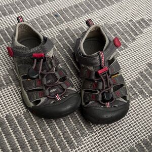 Keen Kids Gray and Red Sandals